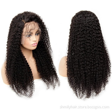 Wholesale HD Lace Front Wigs Brazilian Curly Human Hair Wigs Pre Plucked Hairline With Baby Hair Remy Hair 360 Lace Front Wigs